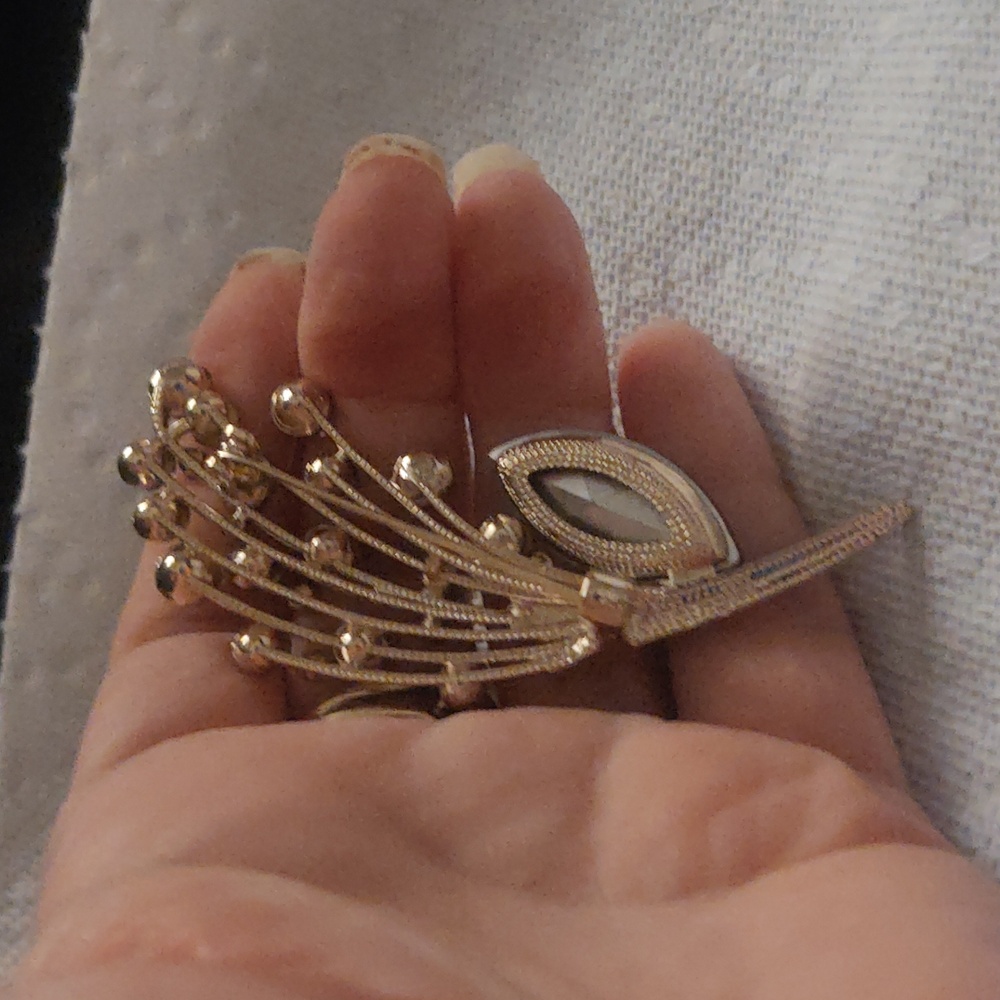 Purple Rhinestone Spray Brooch - Picture 2 of 3